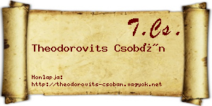 Theodorovits Csobán névjegykártya